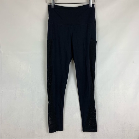 AERIE High Rise Mesh Side Panel 7/8 Leggings Sz M